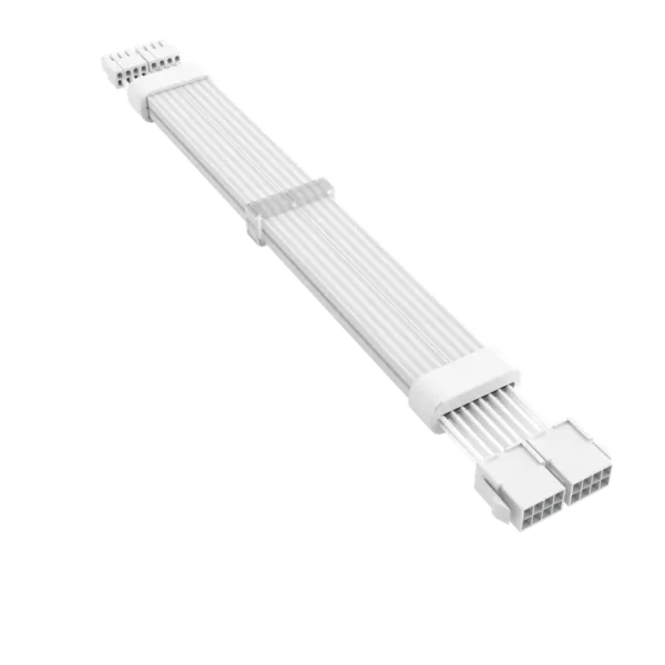 PowerMax ARGB 2x8PIN PSU EXTENSION CABLE - WHITE (TAX FREE) - Image 2