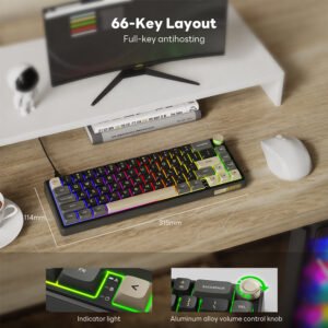 RK ROYAL KLUDGE R65 Wired Mechanical Gaming Keyboard 