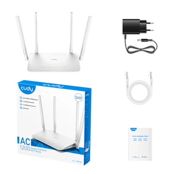CUDY WR1300 3.0 AC1200 Gigabit Mesh Wi-Fi Router