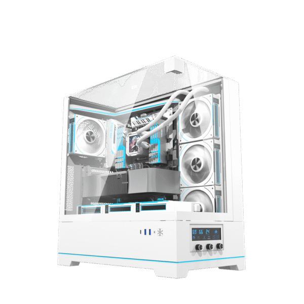 DarkFlash DY450 Pro ATX PC Case, WHITE 