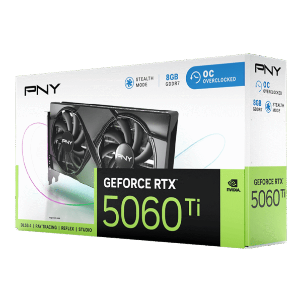 PNY GeForce RTX™ 5060 Ti 8GB Overclocked Dual Fan GPU