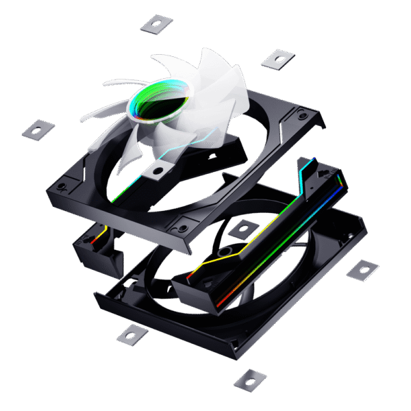 Darkflash DM20 ARGB Cooling Fan – BLACK