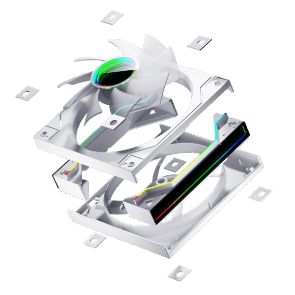 Darkflash DM20 ARGB Cooling Fan – WHITE
