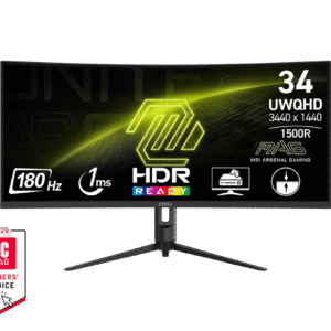 MSI MAG 342CQR E2 34" UWQHD VA, 2K 180HZ Curved Gaming Monitor 