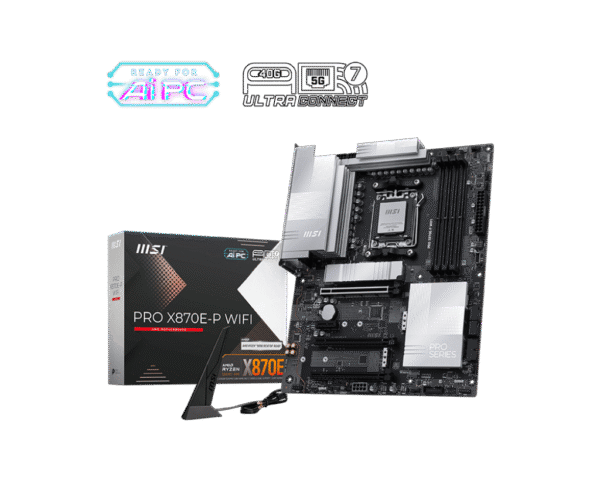 MSI PRO X870E-P WIFI AMD Ryzen 9000 ATX Gaming Motherboard