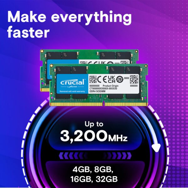 CRUCIAL 16GB 3200MHz SODIMM DDR4 NOTEBOOK