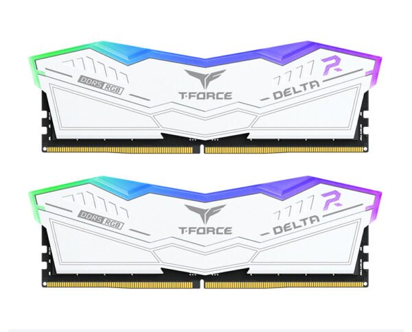 TEAMGROUP DELTA RGB DDR5 DESKTOP MEMORY 32GB(2x16GB) 6000MHz CL38, WHITE