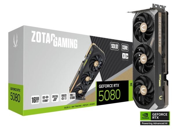 ZOTAC GAMING GeForce RTX 5080 SOLID CORE OC 16GB 256BIT GDDR7