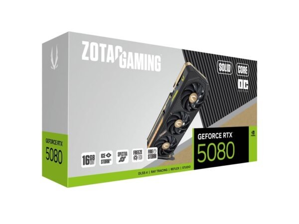 ZOTAC GAMING GeForce RTX 5080 SOLID CORE OC 16GB 256BIT GDDR7
