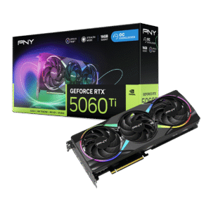 PNY GeForce RTX™ 5060 Ti 16GB EPIC-X RGB™ Overclocked Triple Fan GPU