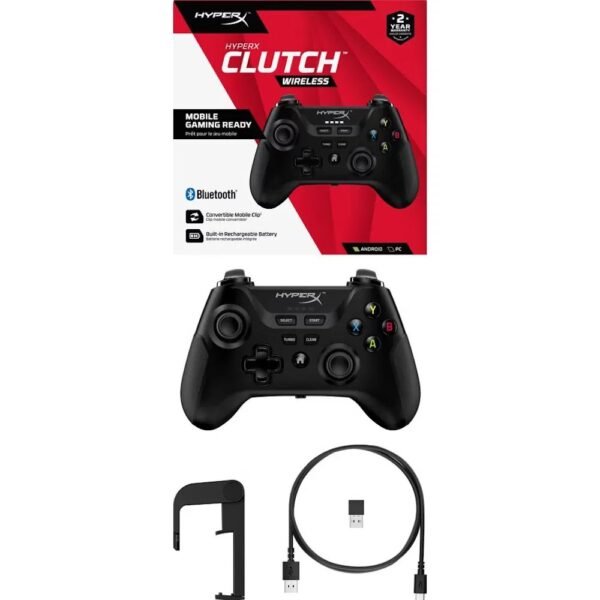 HyperX Clutch - Wireless Gaming Controller, Mobile/PC, Black (Open Box)