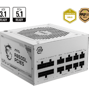 MSI MAG A850GL PCIE5 850W Power Supply, Full Modular, WHITE