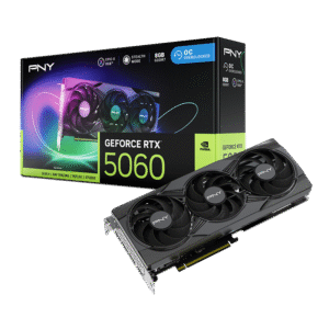 PNY GeForce RTX™ 5060 OC 8GB GDDR7 PCIe 5.0 ARGB EPIC-X RGB™ Overclocked Triple Fan GPU