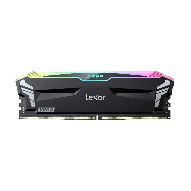 Lexar ARES RGB DDR5 32GB(2X16GB), 7200MHz, 1.40V Desktop Memory, BLACK