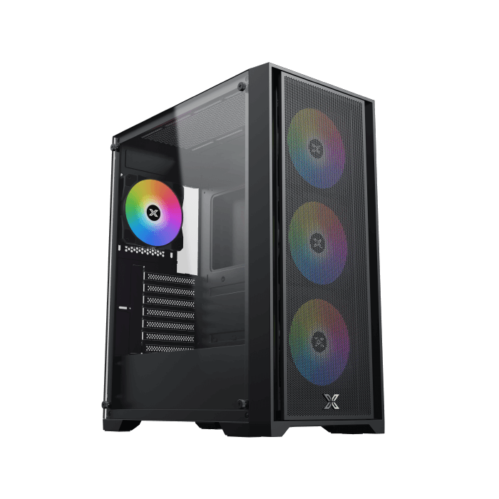 Xigmatek Gaming X II Gaming Case, E-ATX, 4PCS FIXED RGB FANS, BLACK