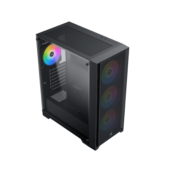 Xigmatek Gaming X II Gaming Case, E-ATX, 4PCS FIXED RGB FANS, BLACK