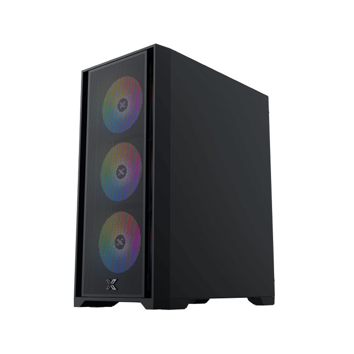 Xigmatek Gaming X II Gaming Case, E-ATX, 4PCS FIXED RGB FANS, BLACK