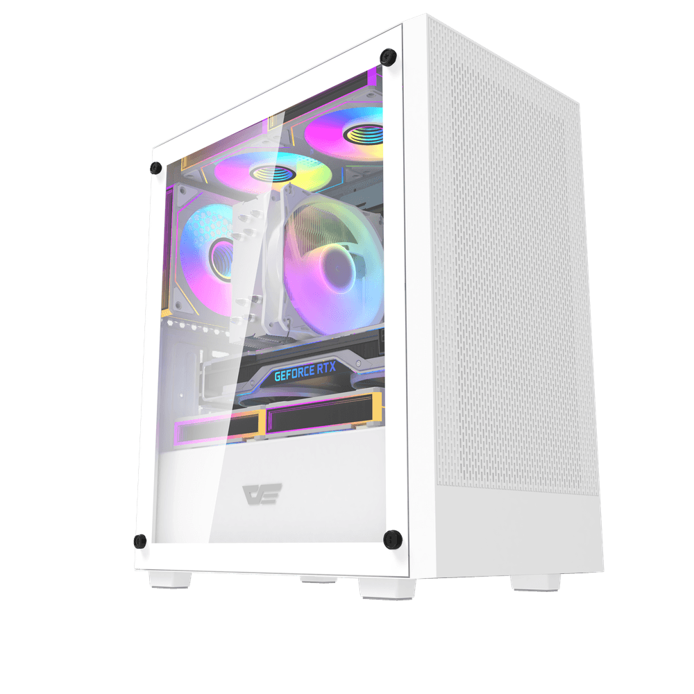 DarkFlash M305 M-ATX PC Case, WHITE