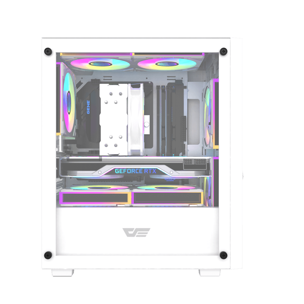 DarkFlash M305 M-ATX PC Case, WHITE