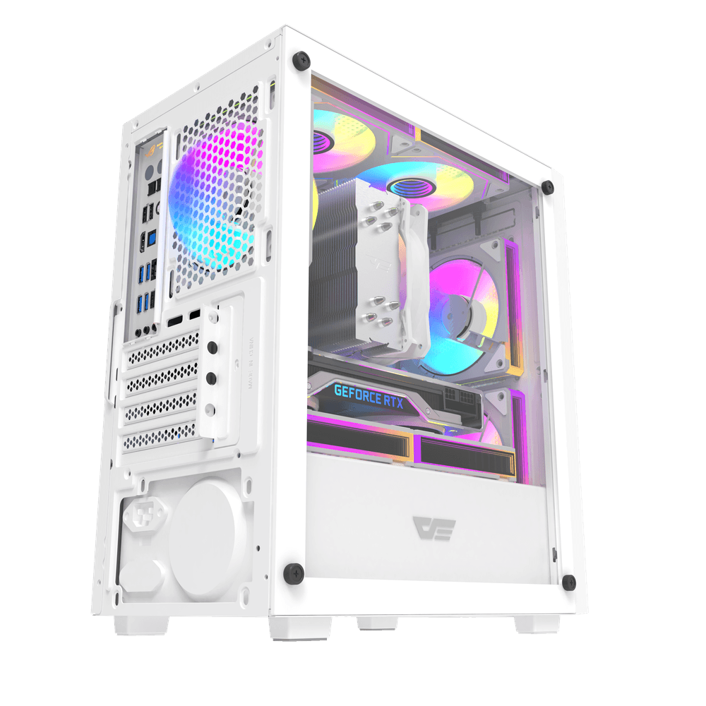 DarkFlash M305 M-ATX PC Case, WHITE