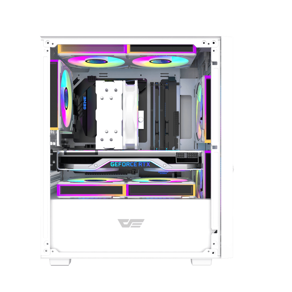 DarkFlash M305 M-ATX PC Case, WHITE