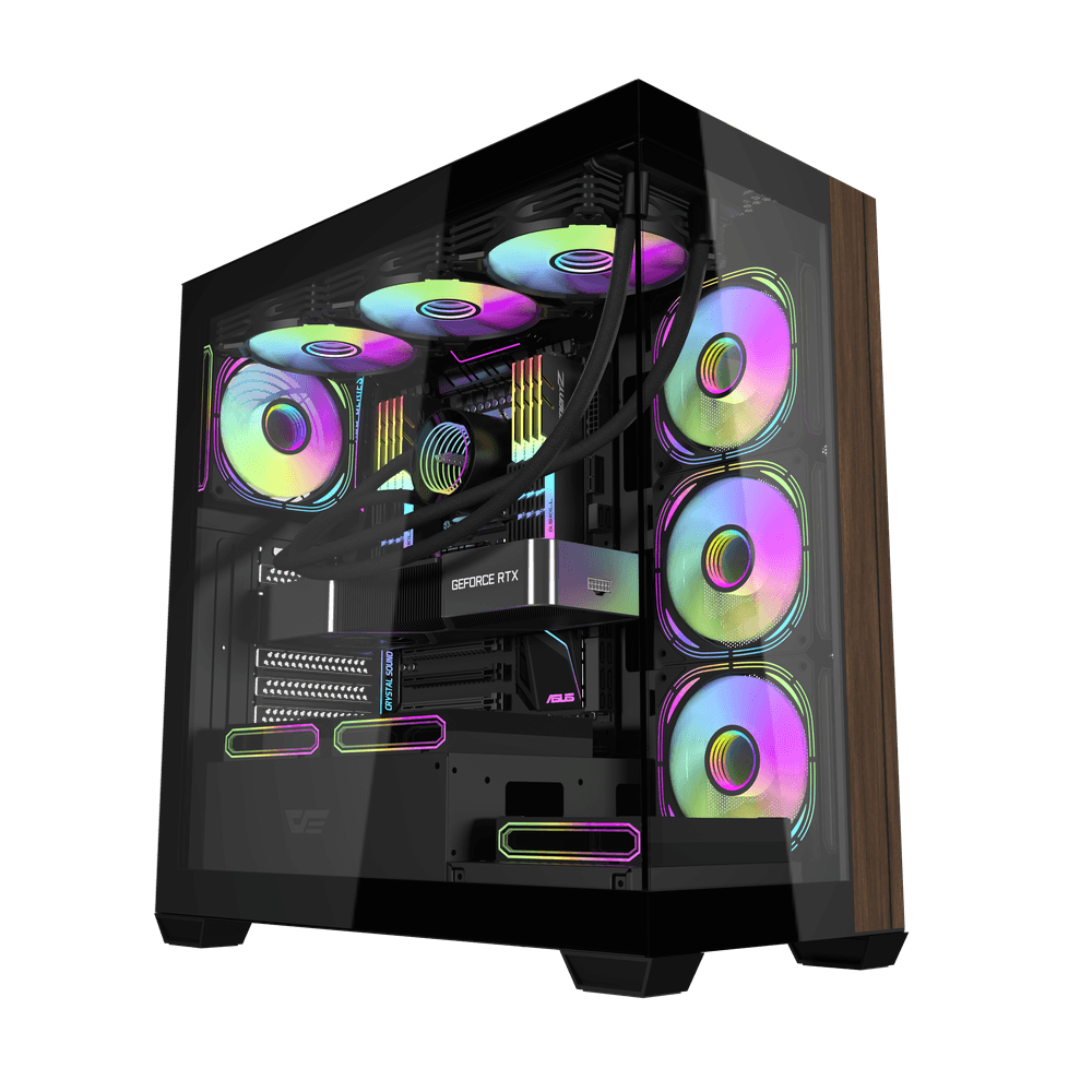 DarkFlash DS900W ATX PC Case, BLACK