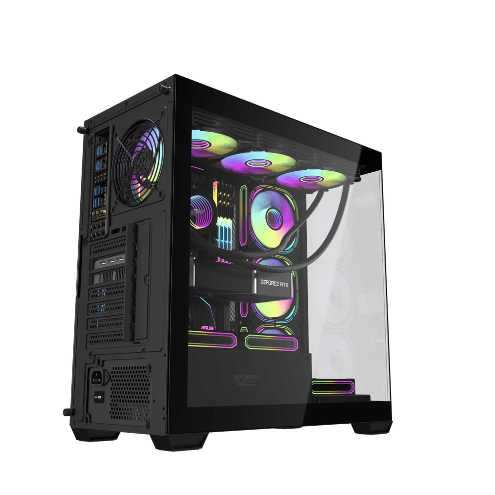 DarkFlash DS900W ATX PC Case, BLACK