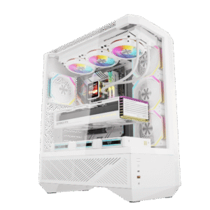 DarkFlash DY460 ATX PC Case, WHITE