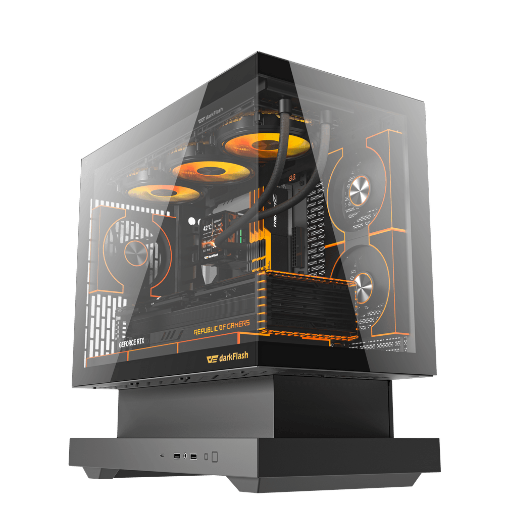 DarkFlash FLOATRON F1 M-ATX PC Case, BLACK