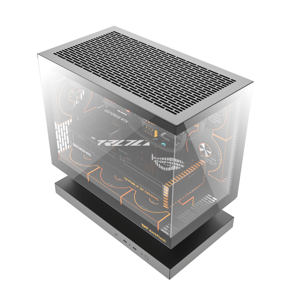 DarkFlash FLOATRON F1 M-ATX PC Case, BLACK