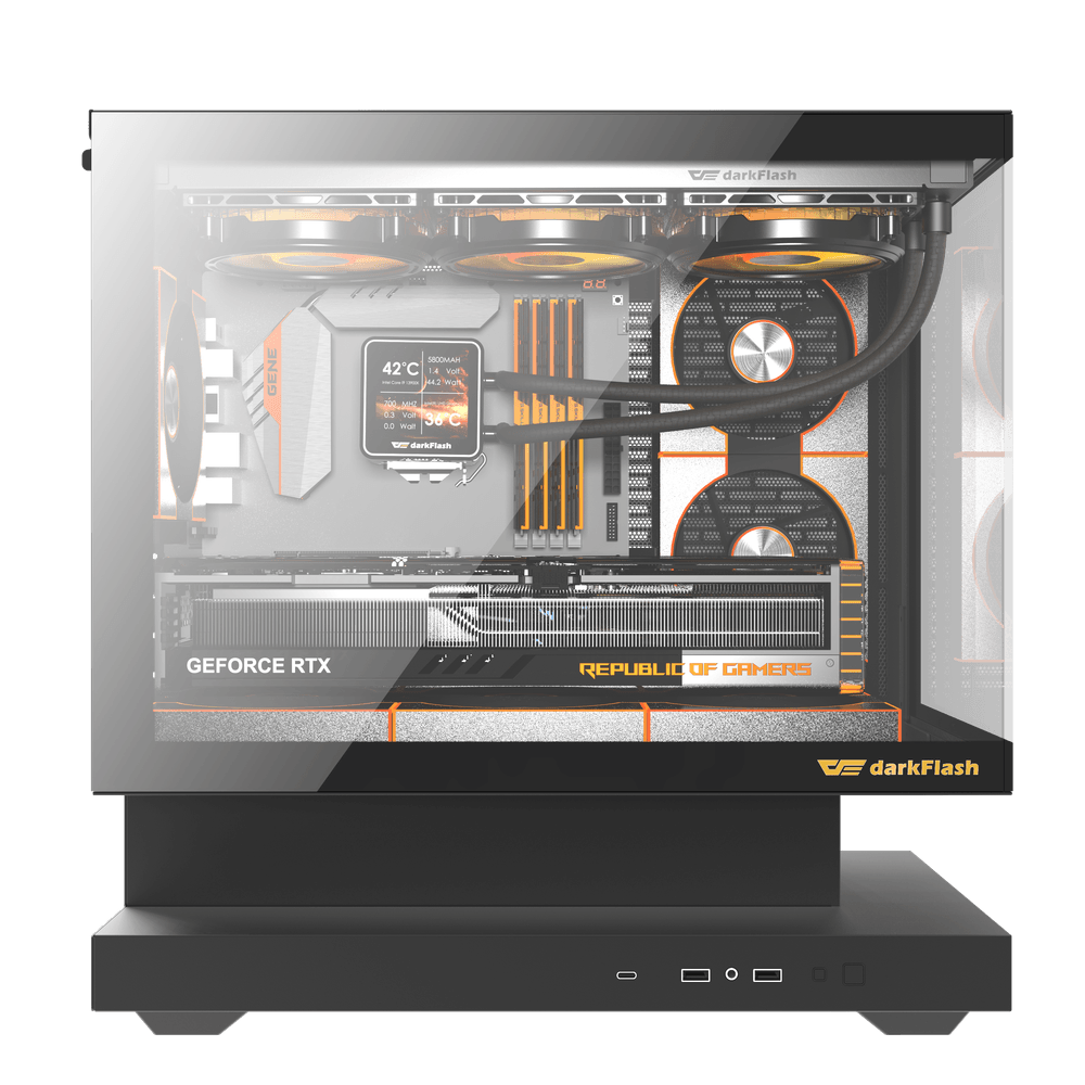 DarkFlash FLOATRON F1 M-ATX PC Case, BLACK
