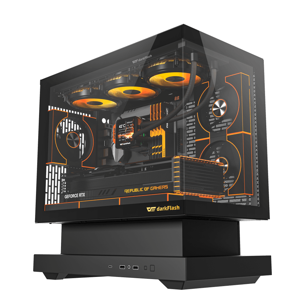 DarkFlash FLOATRON F1 M-ATX PC Case, BLACK