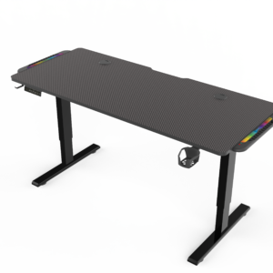 Adjustable Gaming Desk 140 x 60 cm, BLACK