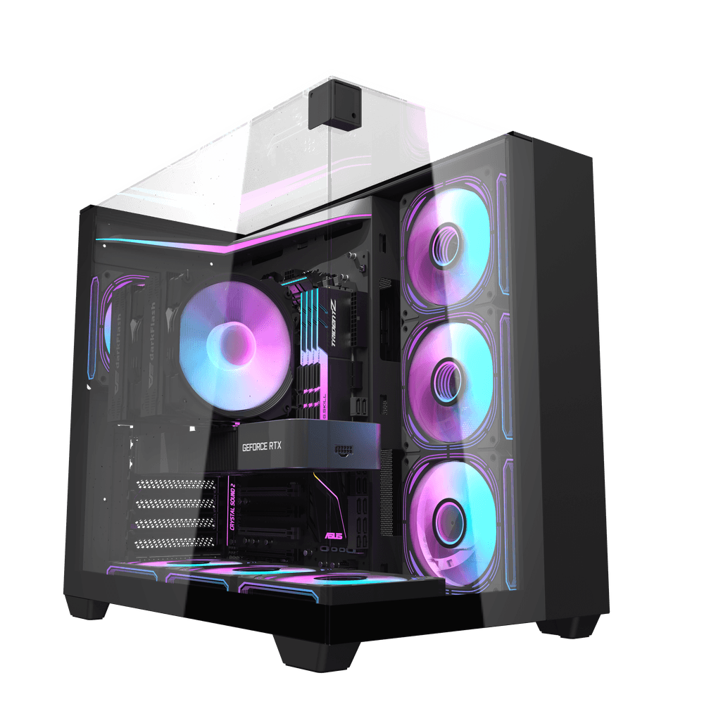 DarkFlash TH285 ATX PC Case, BLACK