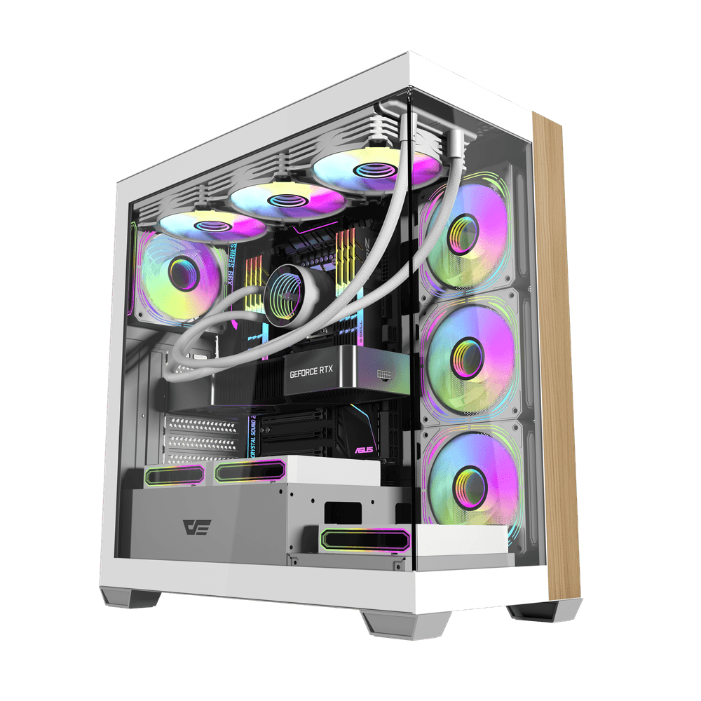 DarkFlash DS900W ATX PC Case, WHITE