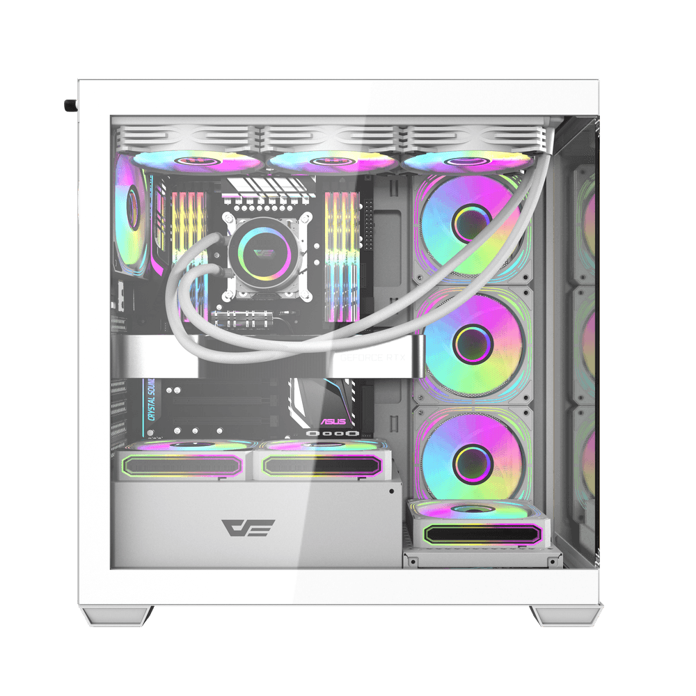 DarkFlash DS900W ATX PC Case, WHITE
