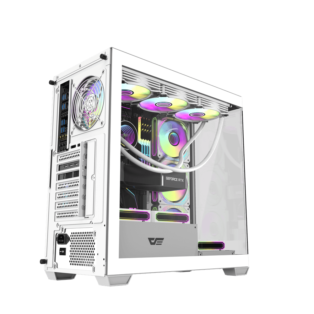 DarkFlash DS900W ATX PC Case, WHITE