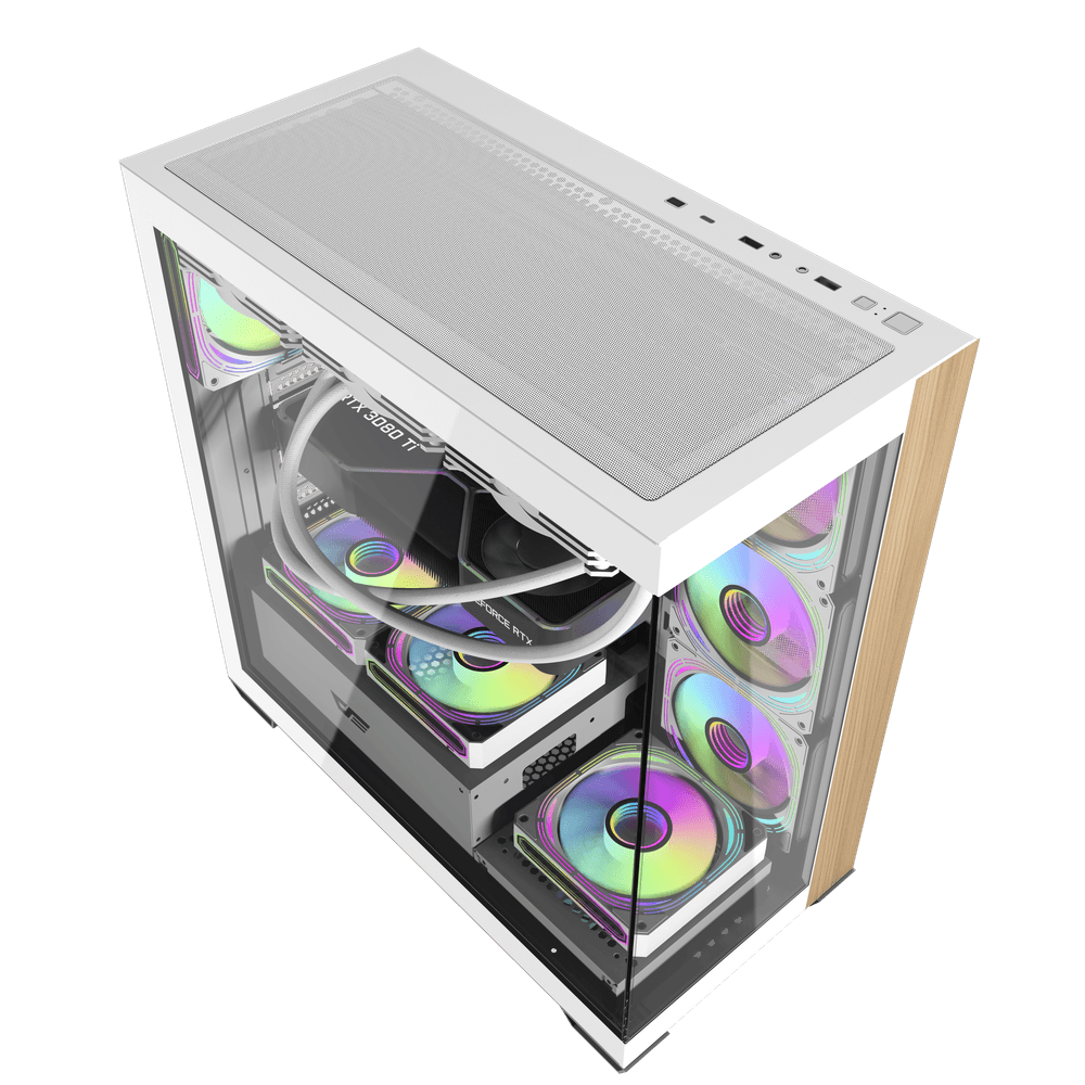 DarkFlash DS900W ATX PC Case, WHITE