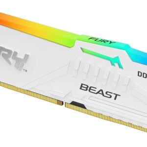 Kingston FURY Beast 16GB DDR5, 6000MT/s, CL30, 1.4V Memory RGB, WHITE