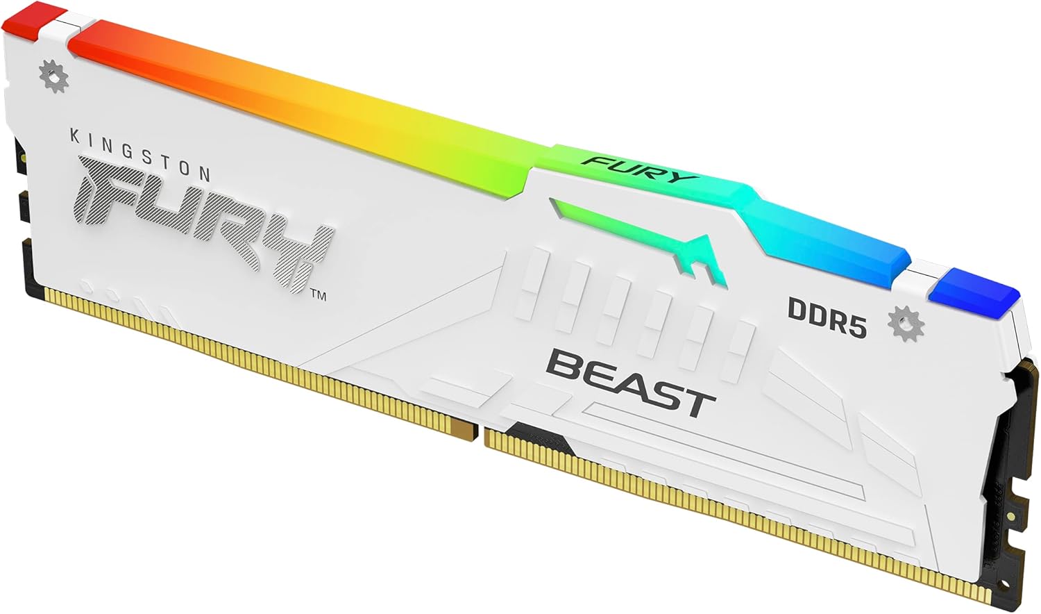 Kingston FURY Beast 16GB DDR5, 6000MT/s, CL30, 1.4V Memory RGB, WHITE