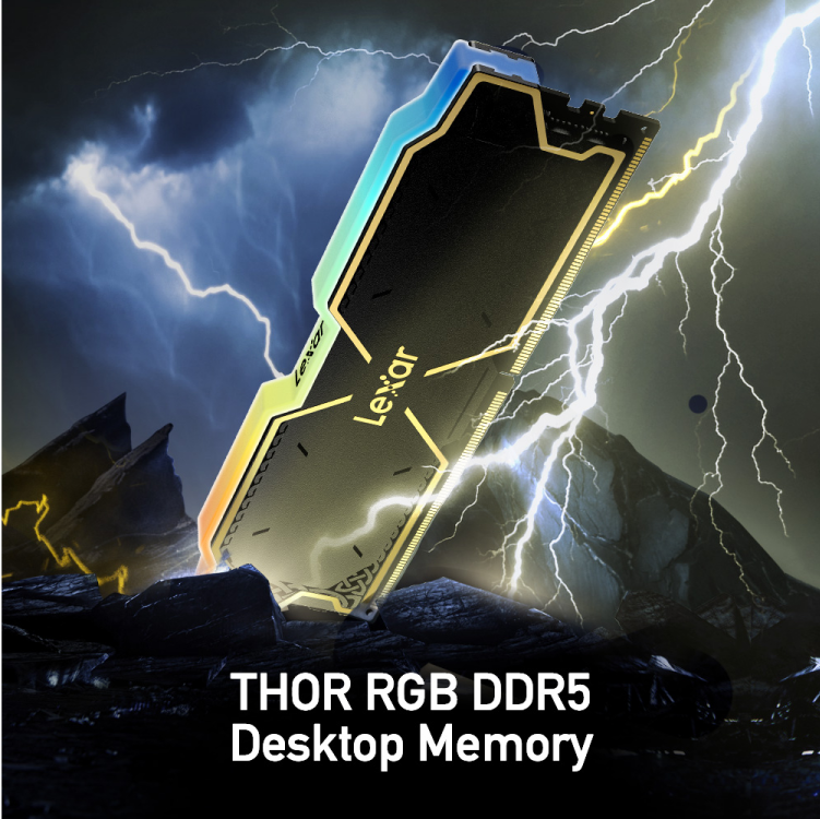 Lexar THOR 32GB(2x16GB) RGB DDR5 Desktop Memory, CL38, 6000MT/s, 1.35V, Support Intel XMP 3.0/AMD Expo