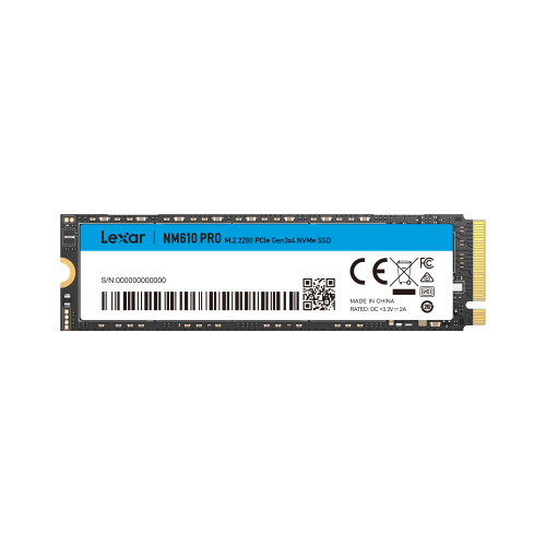 Lexar NM610 PRO 500GB M.2 2280 PCIe Gen3x4 NVMe SSD
