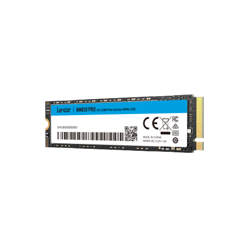 Lexar NM610 PRO 500GB M.2 2280 PCIe Gen3x4 NVMe SSD